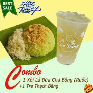 Hình ảnh Combo Xôi Chả Chiên + Trà Thạch Băng 