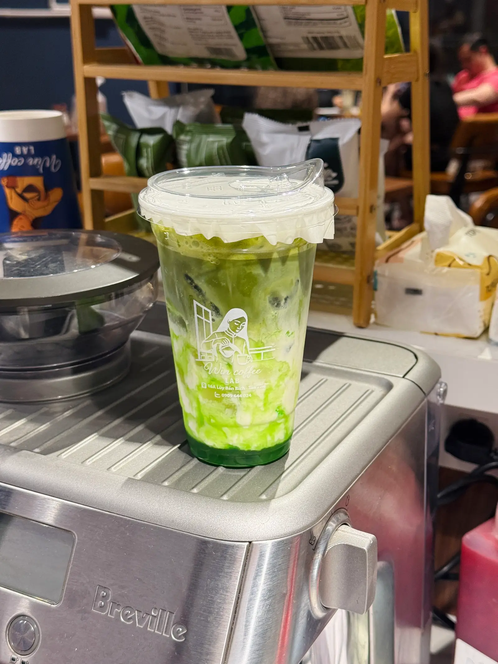 Hình ảnh Matcha latte dưa lưới