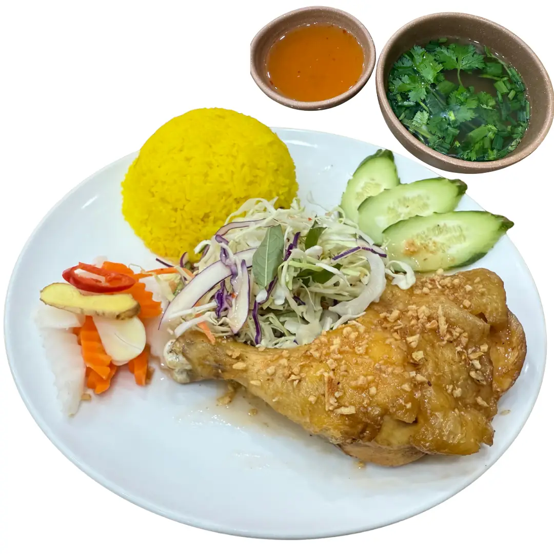 Hình ảnh Cơm Gà Đùi Chiên Mắm Tỏi - NHẤT ĐỊNH PHẢI THỬ