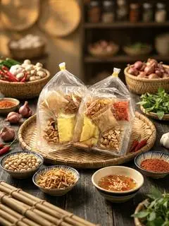 Hình ảnh Bánh tráng muối sặc bơ hành tép đậu (1 bịch)