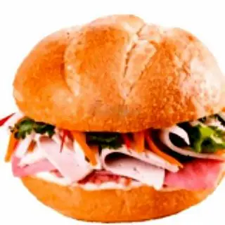 Hình ảnh Hamburger thịt chả - phô mai lát