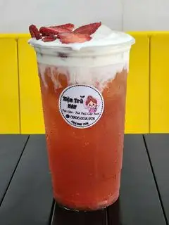 Hình ảnh Trà dâu kem machiato - size L