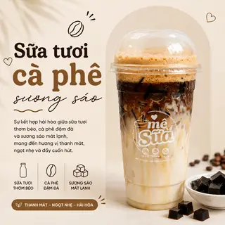Hình ảnh Sữa tươi cà phê sương sáo