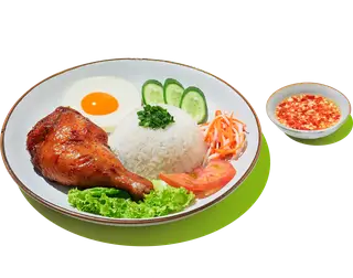 Hình ảnh Cơm đùi gà chiên ốp la