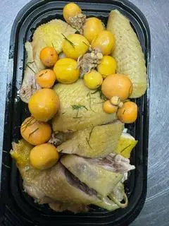Hình ảnh Combo gà hấp lá chanh 1/2 con - cháo
