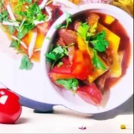 Hình ảnh Đậu hủ sốt chua ngọt (Tofu in sweet and sour sauce)