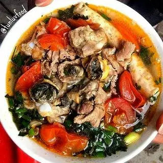 Hình ảnh bún ốc Đầy đủ (giò bò đậu)