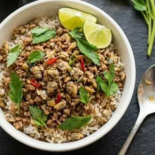Hình ảnh Cơm hến thịt bằm