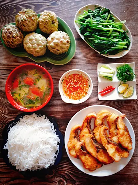 Hình ảnh bún cá chấm