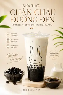 Hình ảnh Sữa Tươi Trân Châu Đường Đen
