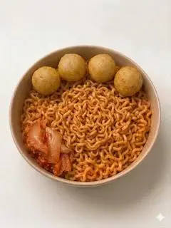 Hình ảnh Mì Indomie Trộn Cá Viên