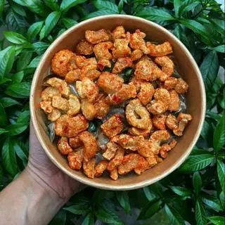 Hình ảnh Bánh Tráng Dẻo Trộn Mỡ Hành Tóp Mỡ