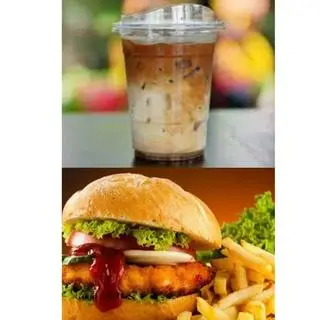 Hình ảnh HAMBURGER BÒ+CAFE SỮA