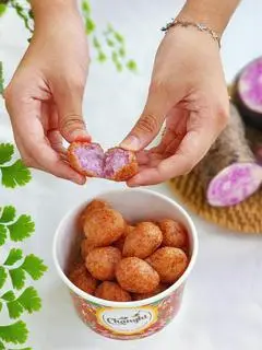 Hình ảnh bánh khoai mỡ chiên giòn 