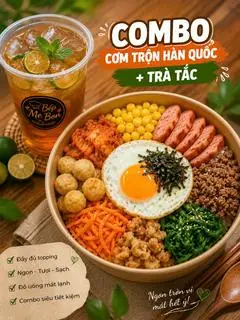 Hình ảnh Combo Cơm Trộn Hàn Quốc Đặc Biệt + Trà Tắc 