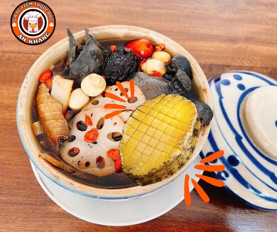 Hình ảnh Gà ác tiềm thuốc Bắc - 1 con bào ngư