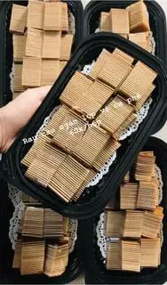 Hình ảnh Rau câu giòn ngàn lớp cắt sẵn vị cà phê