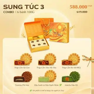 Hình ảnh [Bánh Trung Thu Savouré] COMBO SUNG TÚC 3 - 6 BÁNH 100g