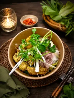 Hình ảnh Bún Mọc Thịt . Tặng nước trà tắc