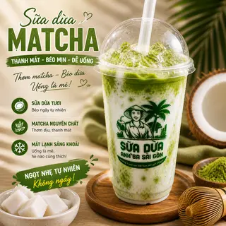 Hình ảnh Sữa Dừa Matcha - Thanh Mát 