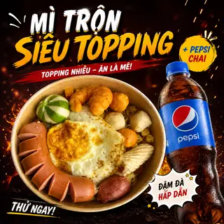 Hình ảnh Mì Trộn Siêu Topping + Nước 