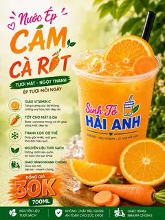 Hình ảnh Nước Ép Cam Mix Cà Rốt ( Sz L 700ml )