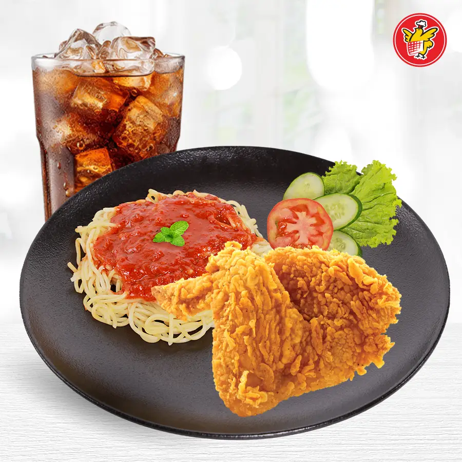 Hình ảnh Mì Ý Bò Phô Mai+ Gà giòn + Pepsi