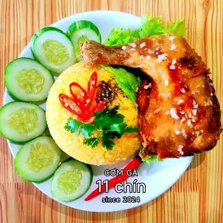 Hình ảnh Cơm chiên Đùi gà góc tư + 1 Ly trà khổng lồ 