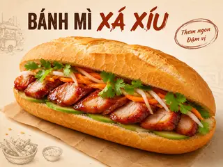 Hình ảnh Bánh mì xá xíu đặc biệt