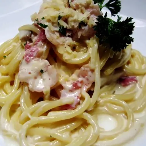 Hình ảnh Spaghetti bacon - mushroom