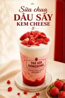 Hình ảnh Sữa Chua Dâu Sấy Kem Cheese (L)