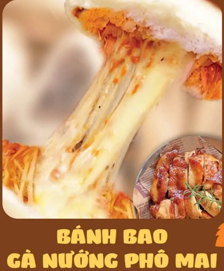 Hình ảnh Bánh Bao Gà Nướng Phô Mai 100g