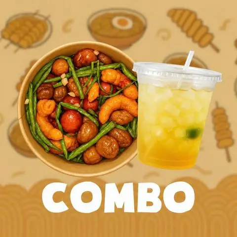 Hình ảnh Combo cá viên chiên mắm -  1 trà chanh/tắc