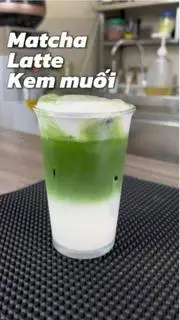 Hình ảnh Matcha latte kem muối