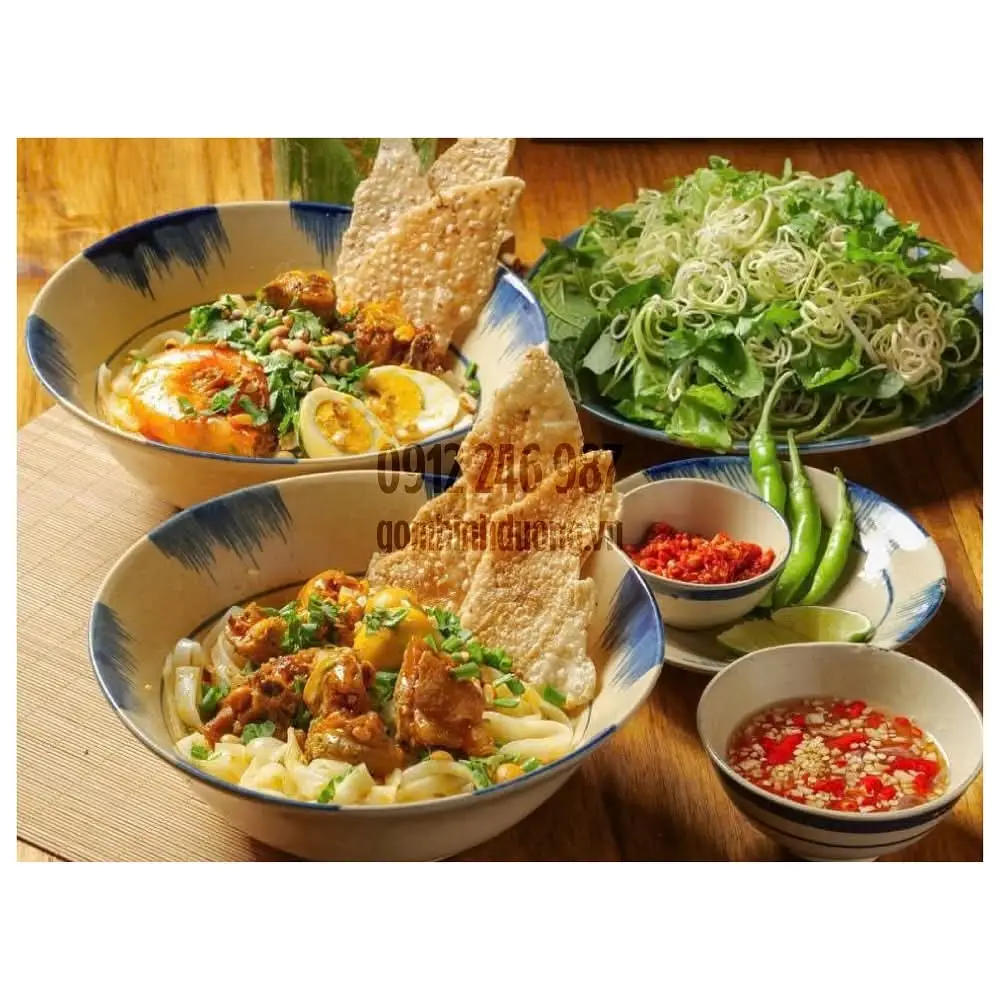 Hình ảnh mì Quảng thịt trứng non