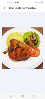 Hình ảnh Cơm Ức Gà Sốt Tiêu