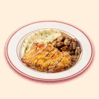 Hình ảnh Steak Má Đùi Gà & Nấm Mỡ Áp Chảo