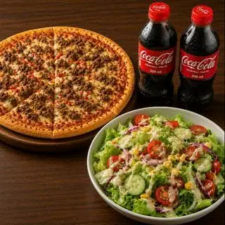 Hình ảnh 1 PIZZA(S) TÙY CHỌN +  1 SALAD (S) tặng trà hoặc nước giải khát có gas