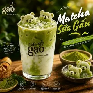 Hình ảnh Matcha sữa gấu