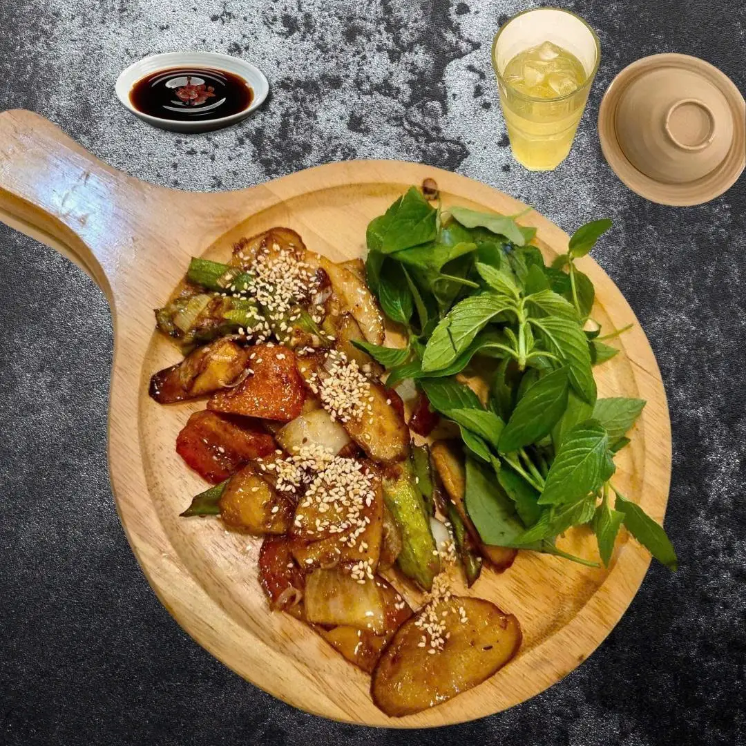 Hình ảnh Nấm đùi gà nướng sate