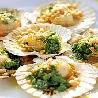 Hình ảnh Sò Điệp Nướng Mỡ Hành 