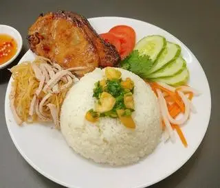Hình ảnh cơm sườn nướng