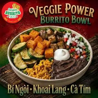 Hình ảnh Veggie Power Burrito Bowl | Bí Ngòi • Khoai Lang & Cà Tím