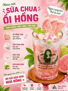 Hình ảnh Sữa chua ổi hồng 