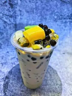 Hình ảnh Trà sữa bánh flan có topping