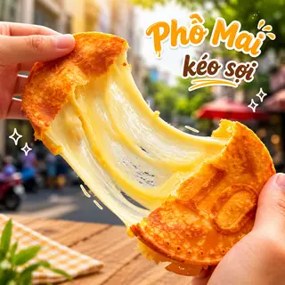 Hình ảnh Bánh đồng xu phô mai kéo sợi