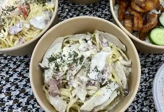 Hình ảnh Mì Ý Sốt Kem Bacon Nấm