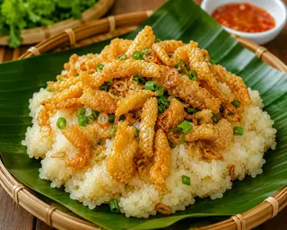 Hình ảnh xôi da gà giòn