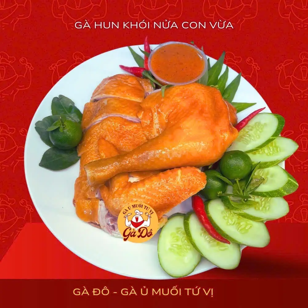 Hình ảnh Gà hun khói - 1/2 Con - free đồ chấm