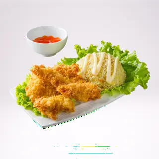 Hình ảnh Cơm Gà Rút Xương Chiên Xù ( Size Lớn )